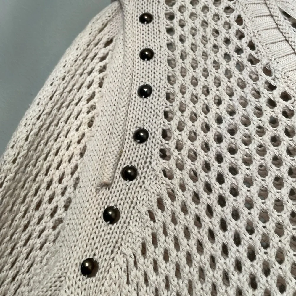 ROCK & REPUBLIC 100% Cotton mesh sweater size M - Picture 3 of 6